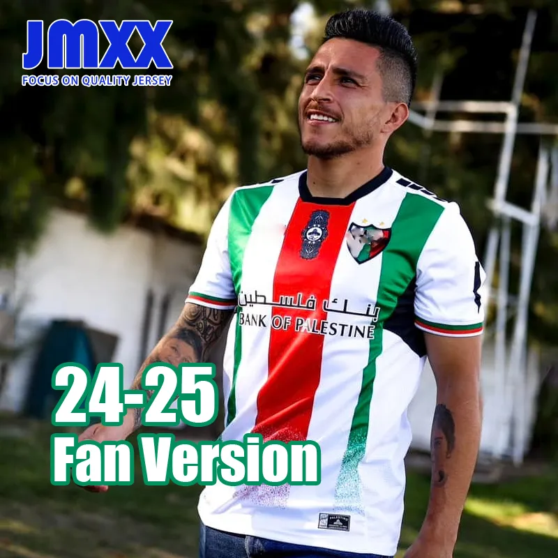 JMXX 24-25 فلسطو لكرة القدم قمصان المنزل بعيدا عن الزي الموحد للرجال الخاص جيرسي مان قميص كرة القدم 2024 2025 نسخة مروحة S-4XL