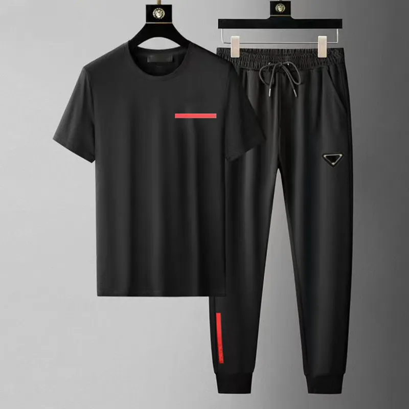 Montique Men's 2 Piece Athletic Walking Suit - Two Stripes