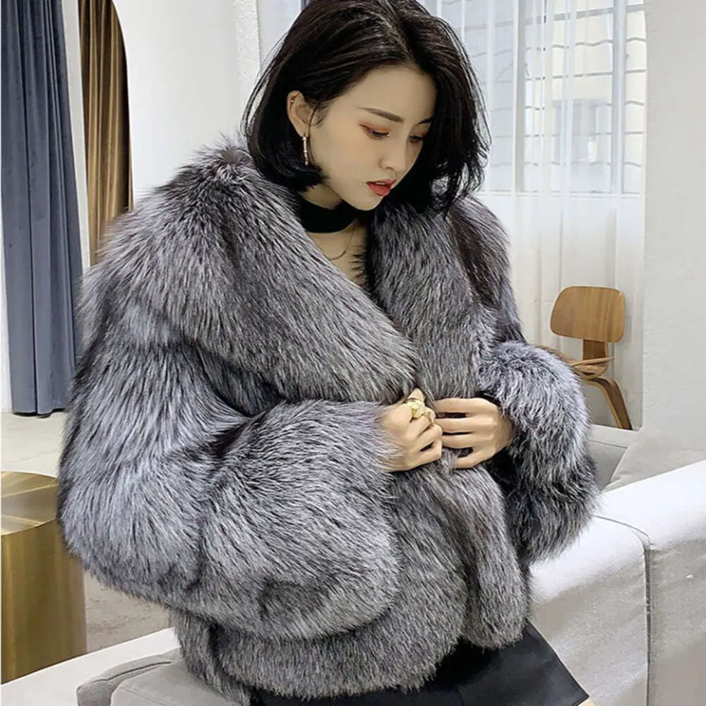 Fur New Imitation Fox Slim Fit Top Raccoon Coat Autumn And Winter Women's Clothing 975670