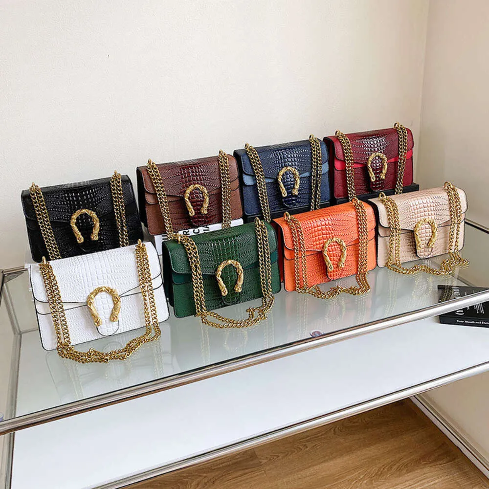 Factory Wholesale Direct Selling Wine Bag 2024 New Crocodile Chain Small Audience Texture Fashion One Shoulder Crossbody Womens Batch