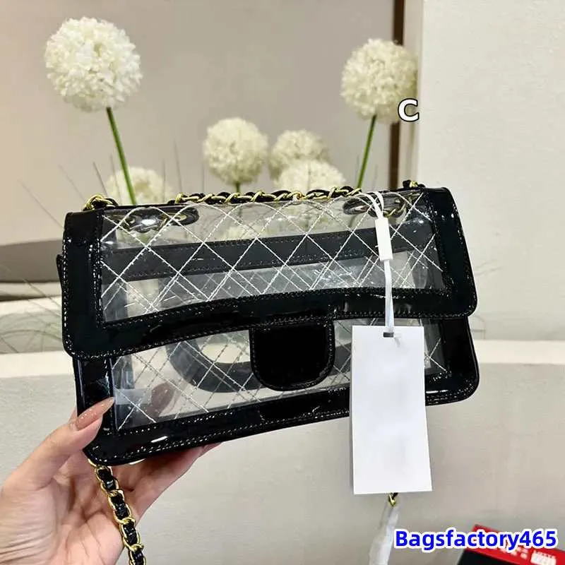 Mulheres Designer Dois Tons Patchwork Bolsa De Ombro Clara Aba Clássica 25cm Fio Branco Ouro Metal Hardware Matelassê Corrente Quatro Cores Luz Cruz Corpo Bolsa Bolsa