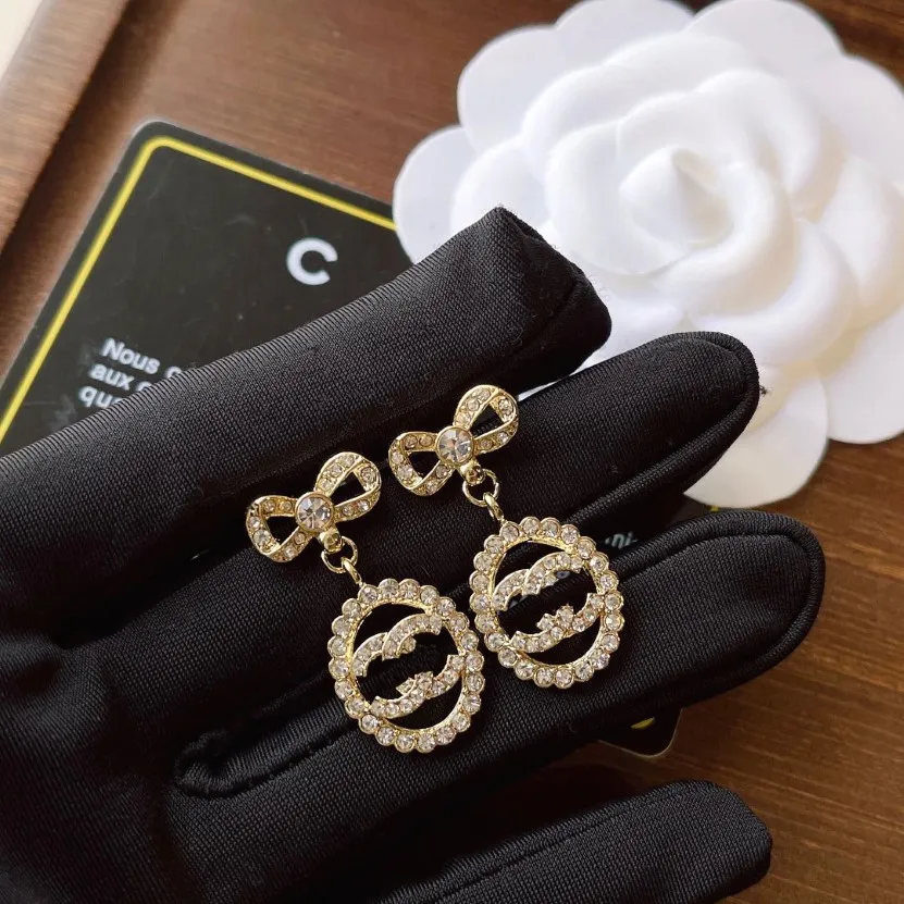 Charm Dames Oorbellen Designer Diamanten Oorbel Luxe Mode-sieraden Ontwerp voor Vrouwen Bruiloft Accessoires High-end De240E