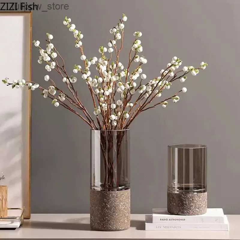 Wazony minimalistyczny europejski przezroczysty szklany szklany hydroponiczne doniczki kwiatowe dekoracyjne dekoracja