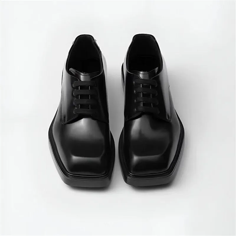 【SCENERITY】Square derby shoes Wholesale Square Toe Derby Best Hybrid Dress Shoes For Men