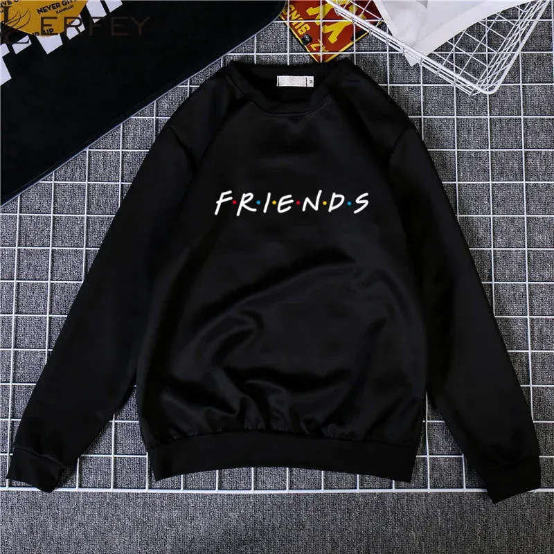 Sweatshirts LERFEY Autumn Winter Womens Letters FRIENDS Print Long Sleeve Sweatshirts Ladies Casual Loose Pullover Jumper Tops 3XL Clothes