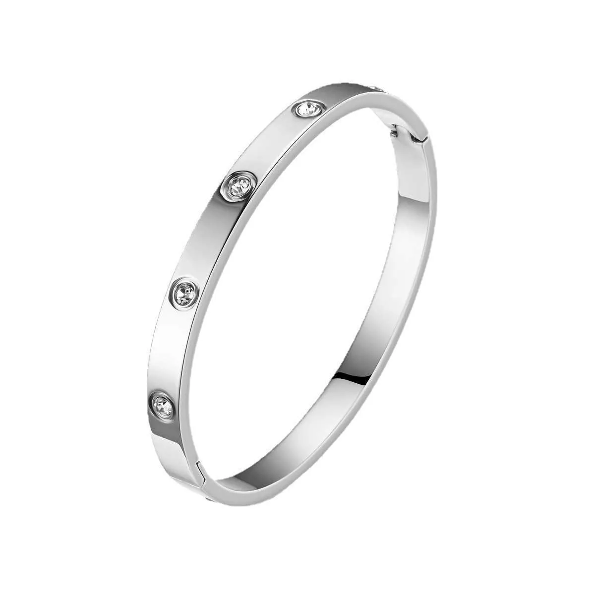 HOT Bracciale Cati Coppia Dieci Diamanti Acciaio Al Titanio 6Mm Gioielli Stella Cielo Pieno Acciaio XRQT