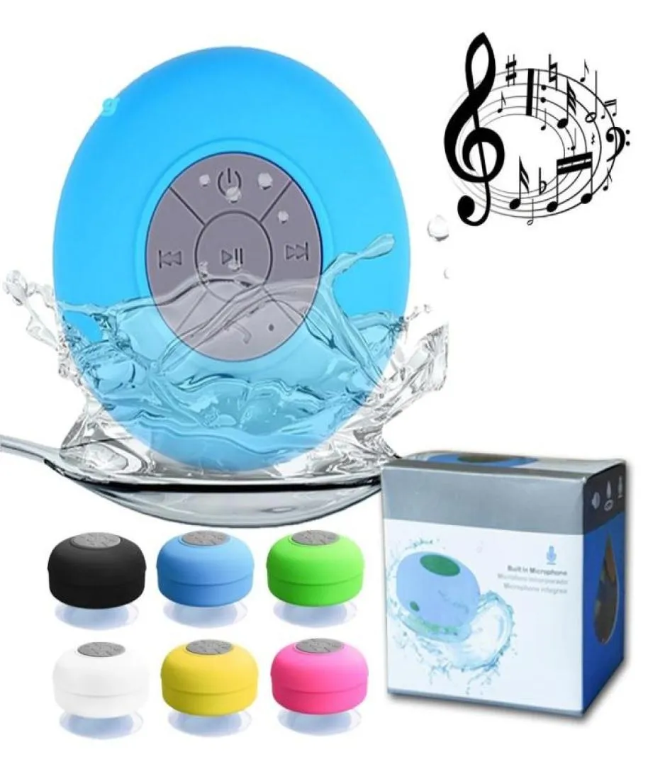 Mini Portable Subwoofer Shower Waterproof Speaker Wireless Bluetooth Car Hands Receive Call Music Suction Mic For iPhone Samsu6713909