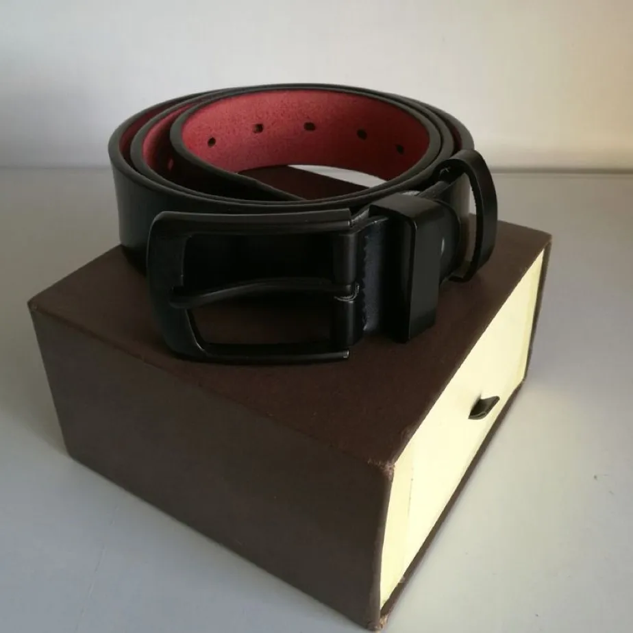 New fashion belts men belt women beltss large gold buckle genuine leather ceinture accessories 3 8cm width with box277Q