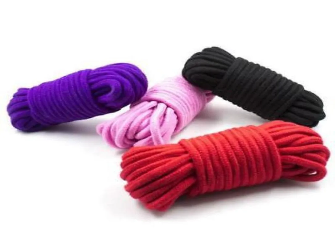 Soft Cotton JAPANESE Bondage Rope 10 metres 35ft Black Red Purple Pink Restraint T784756279