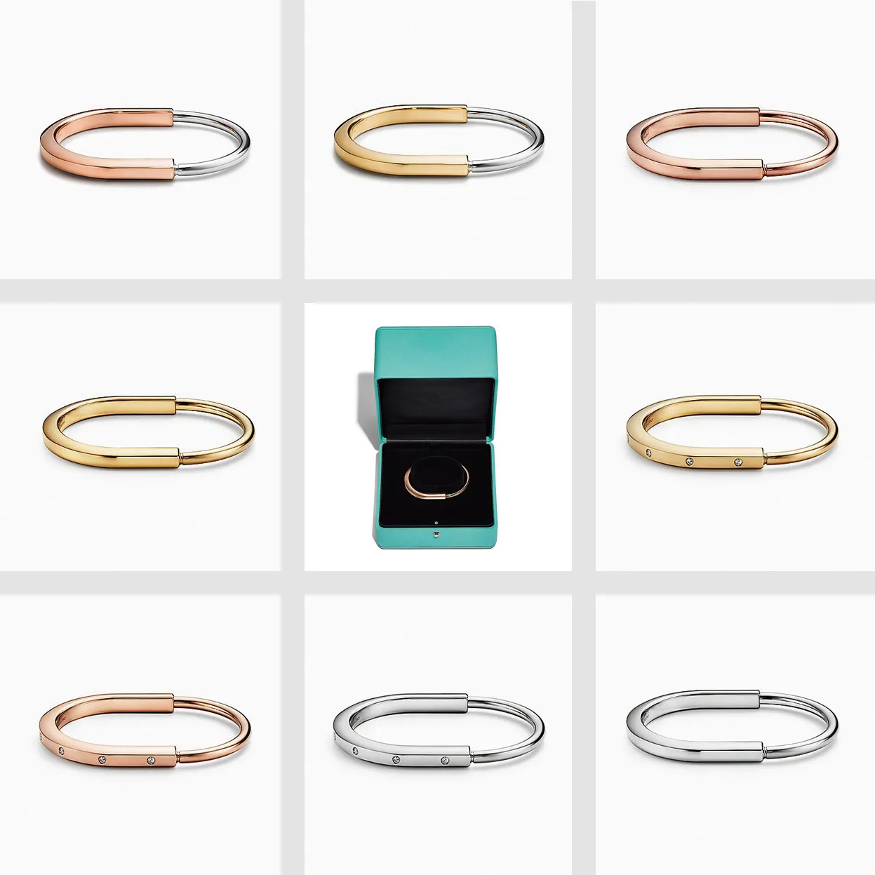 Designer 18K roségouden diamanten armband met en zonder diamanten, mannelijke en vrouwelijke koppelarmband met gespontwerp