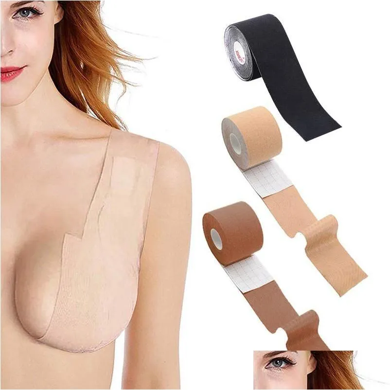 Reggiseni per le donne Reggiseno invisibile adesivo Pasties per capezzoli Ers Nastro per sollevamento seno Push Up Cuscinetti senza spalline Appiccicoso Senza schienale Senza schienale Drop Delive Dhffm