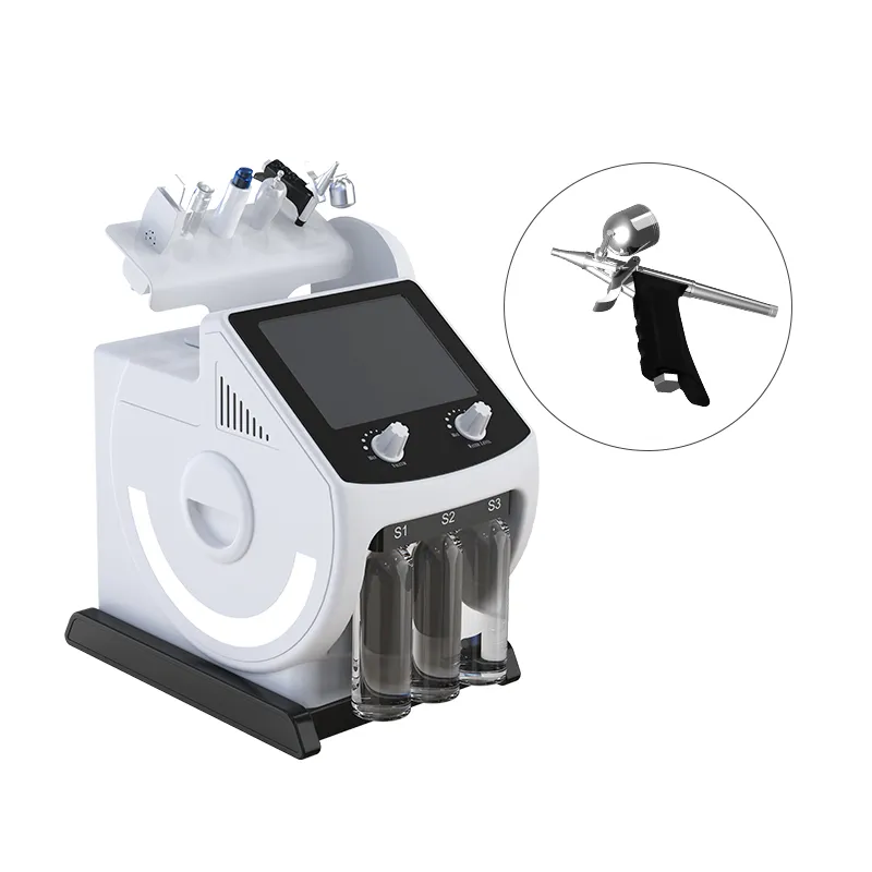 6 In 1 gezichtsverzorgingsmachine diamant peeling microdermabrasie water jet aqua hydra dermabras machine voor spa salon kliniek ce