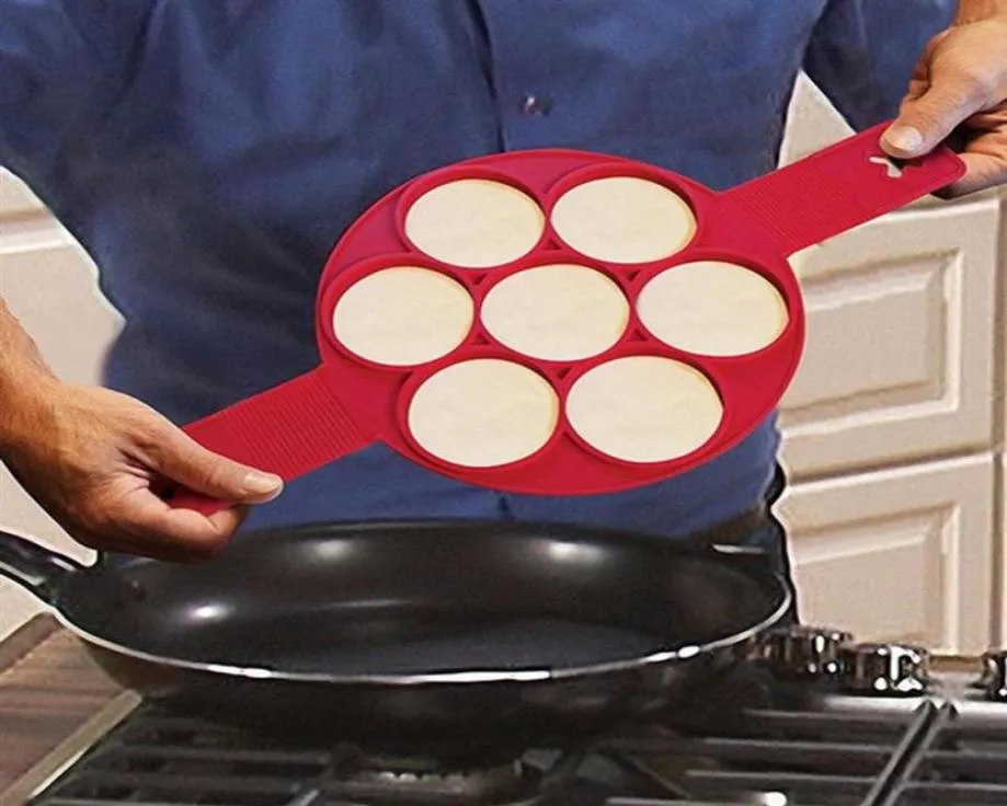 Silicone antiaderente fabricante de panqueca ovo anel fabricante cozinha perfeita panquecas fácil flip café da manhã omelete ferramentas panqueca molde ovo tool289526714