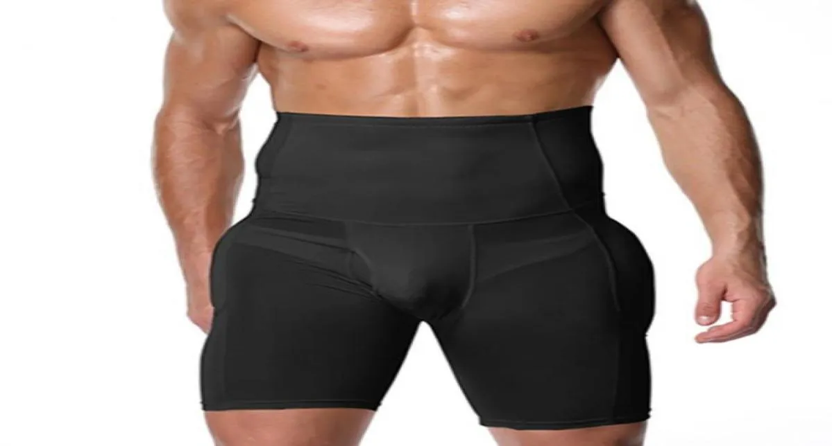 Hiwaist Men Men Butt and Hip Enhancer Booty Wyściełane majtki Body Body Shaper Bezproblemowe majtki podnośne