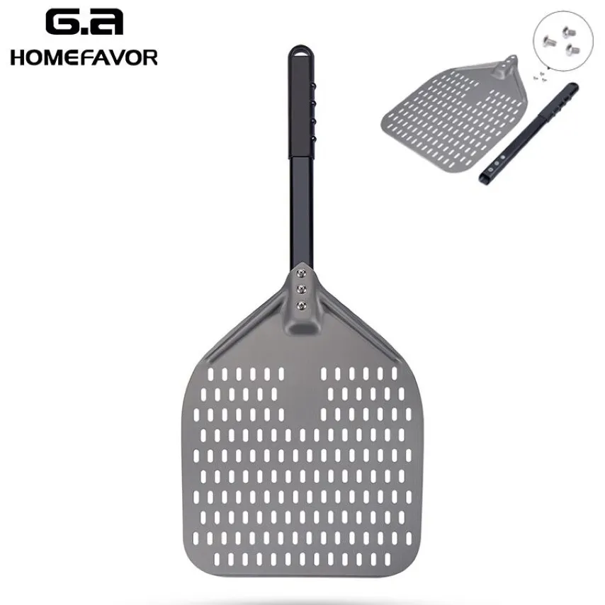 Nowa Pizza Peel Aluminiowa łopata pizzy z długi uchwyt niestandardowy Pizza Paddle Factory Cortter Baking Akcesoria 201023298o