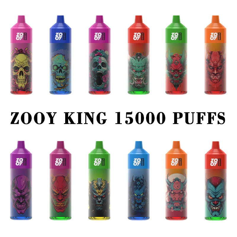 Commerce de gros Factoty Zooy King 15000 bouffées Zooy nic2 % 5 % Vape jetable