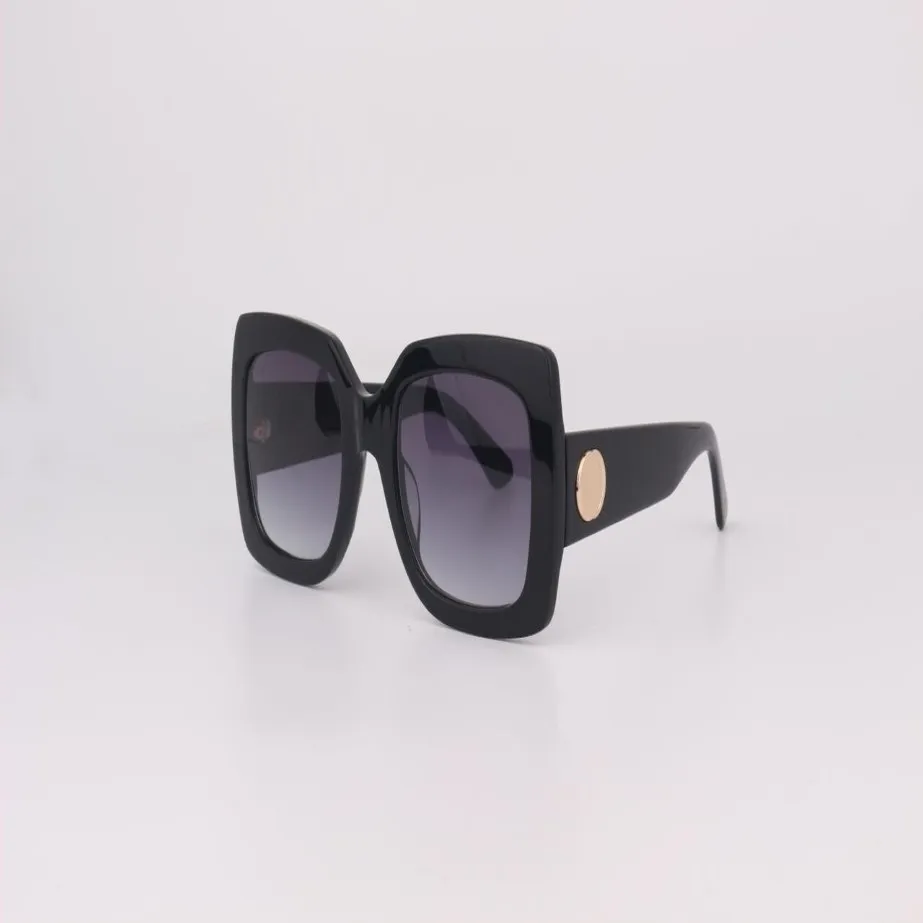 Lunettes de soleil pour femmes été 0083S Style Anti-Ultraviolet rétro plaque surdimensionné lunettes de soleil femmes noires lunettes de soleil de luxe Des2140