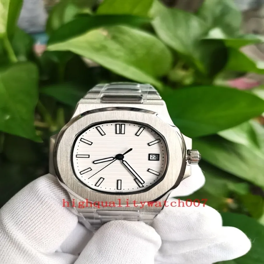 u1 Bestverkopende modehorloge herenhorloges 40 mm witte wijzerplaat 5711 5711 1A-011 316L fabriek blauwe lichtgevende saffier automatisch Mec198c