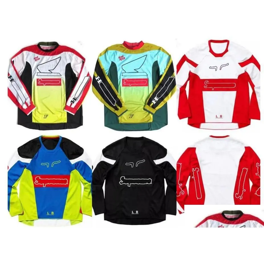 Motorcycle Apparel New Spring And Autumn Motorcycle Cycling Clothes Racing Downhill Jersey Customized With The Same Drop Delivery Auto Dhaqi