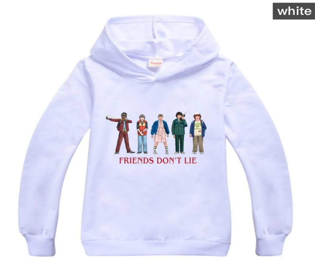 Enfants Stranger Things Dessin Animé Enfant Sweats Émission de Télévision Bébé Fille Garçons Vêtements D'hiver Chemises À Manches Longues Imprimer Sweat À Capuche Enfants F2638856