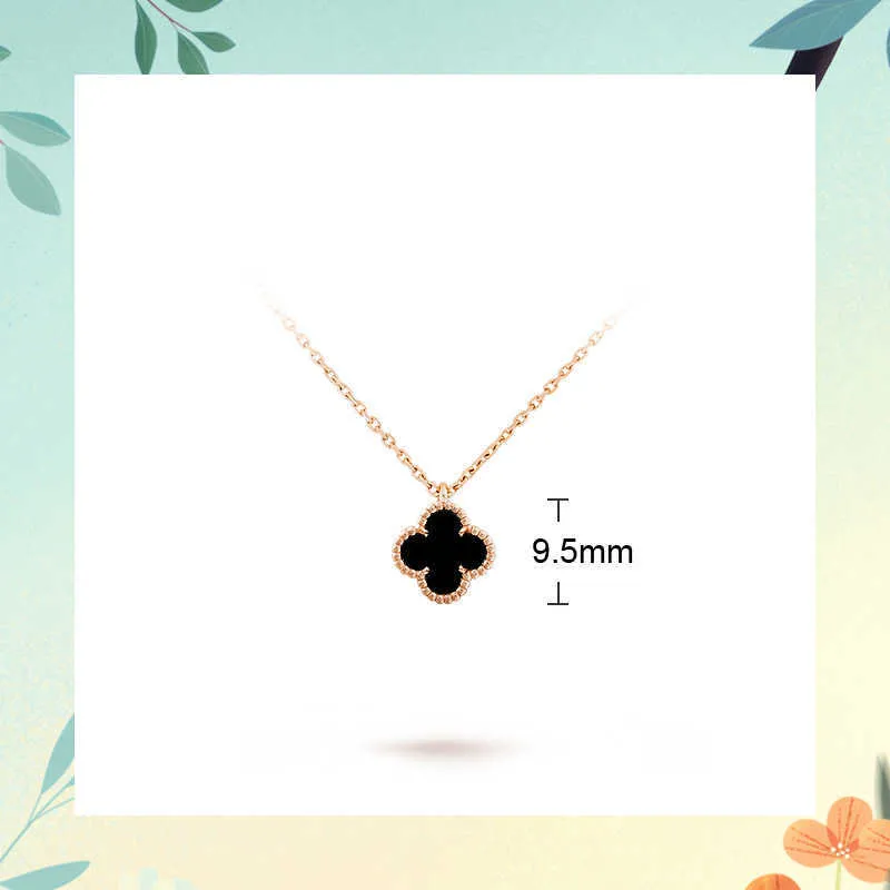 Designer Pendant Necklace Sweet Vanca Clover Necklace For Womens Luxury Small and Popular 18K Rose Gold Lucky Grass Collar Chain 4QX4