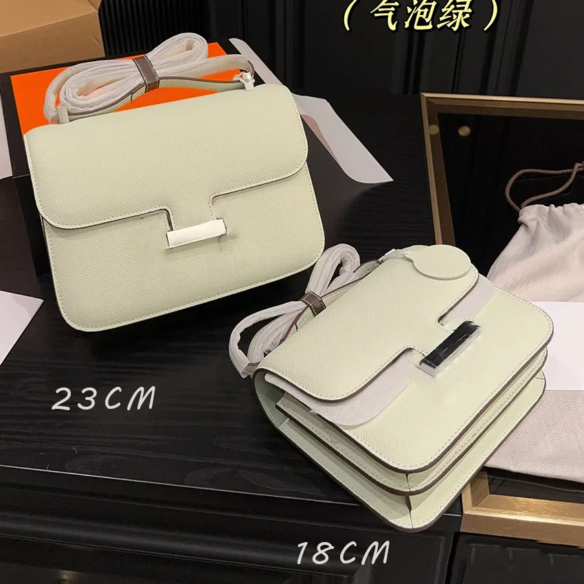 Designer Bag Crossbody White Shoulder Handbag High Quality Purse Luxurys Väskor Läder 5A 18-25cm Eleganta kvällspåsar Buckle Design med damm Två storlekar Kvinnor plånbok