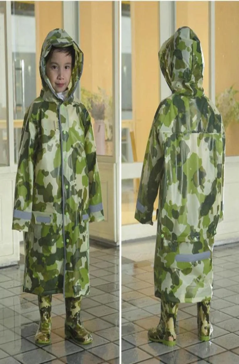 Student Raincoat for Children Camouflage Kids Girls Boy Rainproof Rain Coat Waterproof Poncho Rainwear Rainsuit Raincoat98916638108388