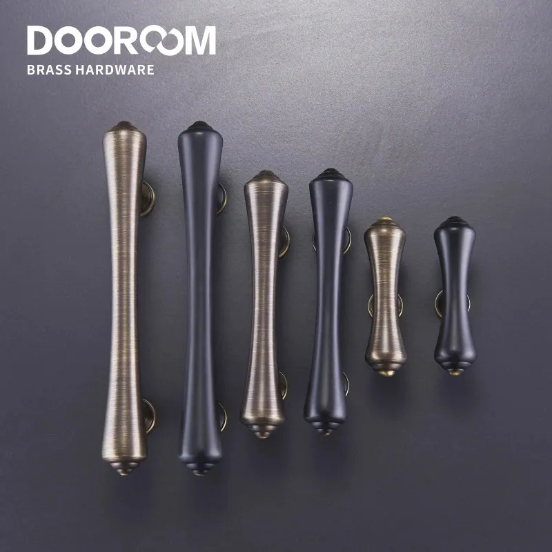 Dooroom – poignées de meubles en laiton, armoire pastorale, armoire, commode, tiroir, boîte à chaussures, boutons noirs méditerranéens 240301