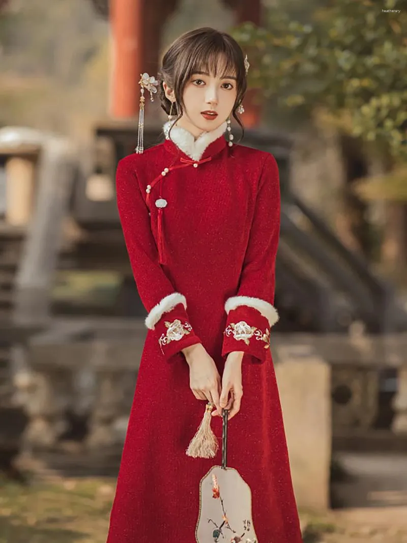 Этническая одежда, платье, свадебный наряд для тостов, Сюхэ Ципао, женский летний военный халат в китайском стиле