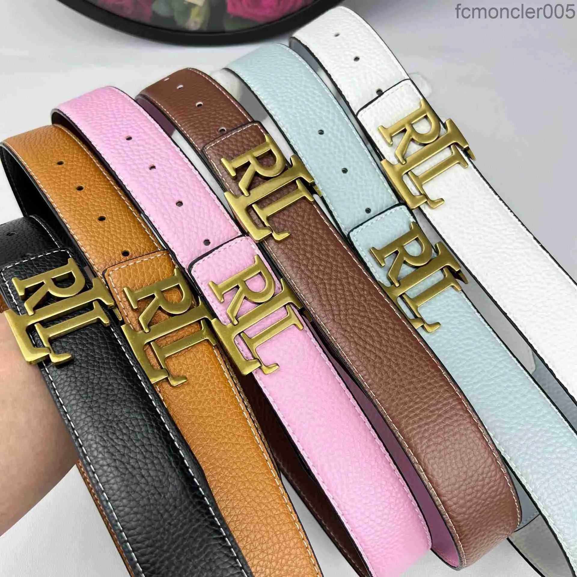 RL Letter Belt Mens Womens Simple Casual Fashionable High-End 231215 5VM9