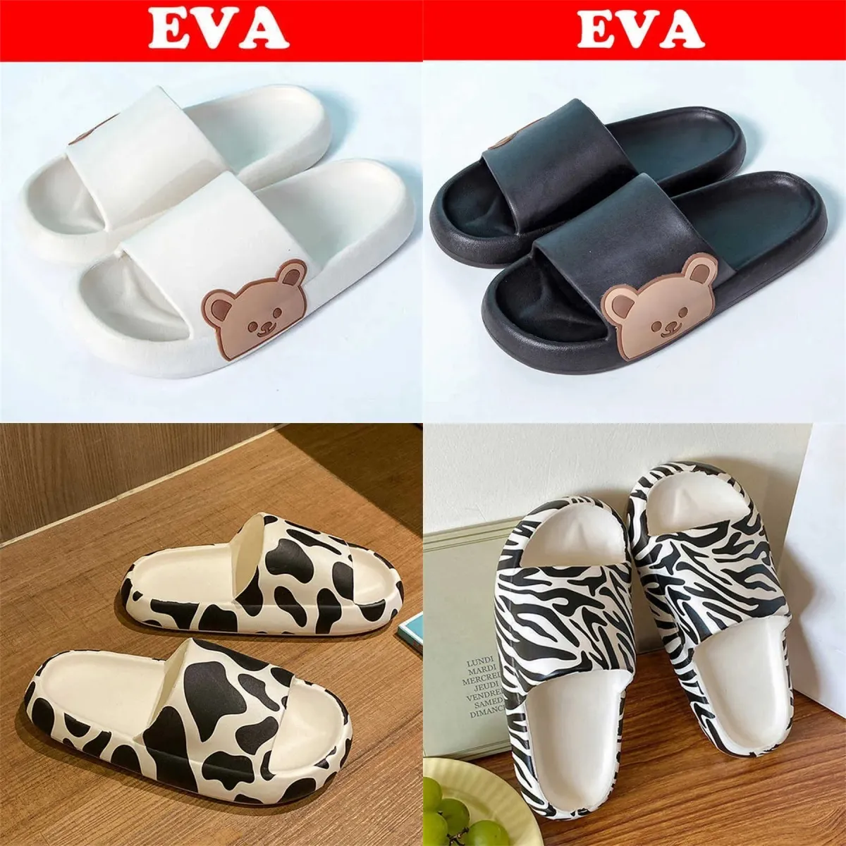 Pantofole 2023 Cute Cow Milk Cloud Pantofole Scarpe estive da donna Fondo spesso Bagno di casa Infradito Ragazze Outdoor Beach Slides Sandali R230210