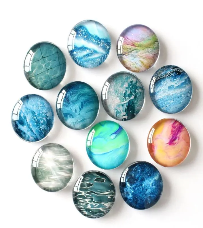 Aimant de réfrigérateur stéréo 3D créatif coloré océan paysage Animal cristal verre réfrigérateur maison cadeau ornements décoratifs Magneti5320214