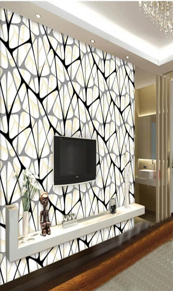 Stor 3D 3D svartvit stenstruktur TV bakgrund tapeter vardagsrum sovrum tapet full sömlös väggmålning264t6590226