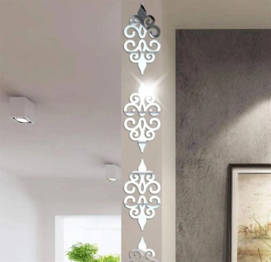 10 pezzi Piastrelle autoadesive Adesivi murali specchio 3D Adesivo Home Decor Poster240y4475278