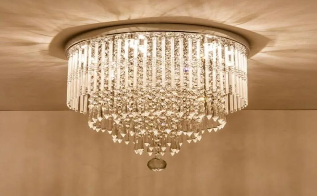 Lustre en cristal K9 moderne, éclairage encastré, plafonnier LED, lampe suspendue pour salle à manger, salle de bains, chambre à coucher, Livingro7688507