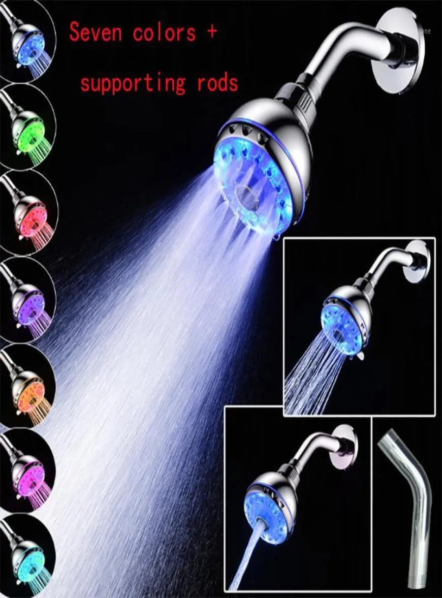 Bathroom Shower Heads Sprinkler Temperature Control AntiCorrosion Easy Install Color Changing UV Adjustable Water17273516