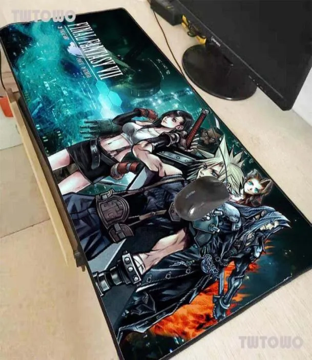 Mouse Pads Wrist Rests Final Fantasy Gaming Pad Gamer Computer Mousepad Bakgrundsbelyst Mause stort för skrivbordstangentbord MAT1543651