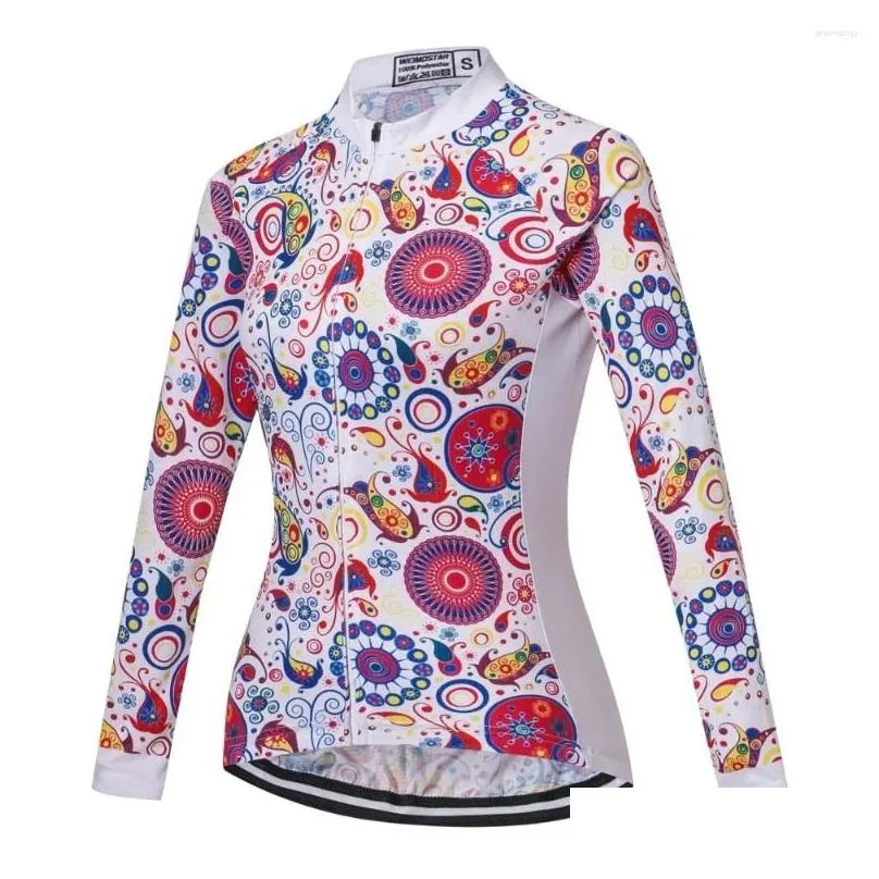 Jaquetas de corrida Mulheres Ciclismo Jersey Manga Longa 2024 Camisa de Bicicleta MTB Bicicleta Desgaste Roupas Ropa Ciclismo Feminino Maillot Sportswear Top Otagd