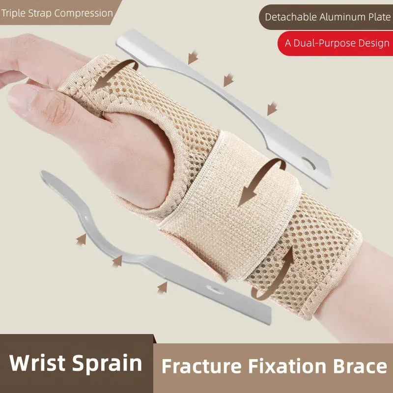 Adjustable Day Night Carpal Tunnel Wrist Support Protector with 2 Splints Men Women Palm Orthopedic Brace Hand Pain Relief 240226