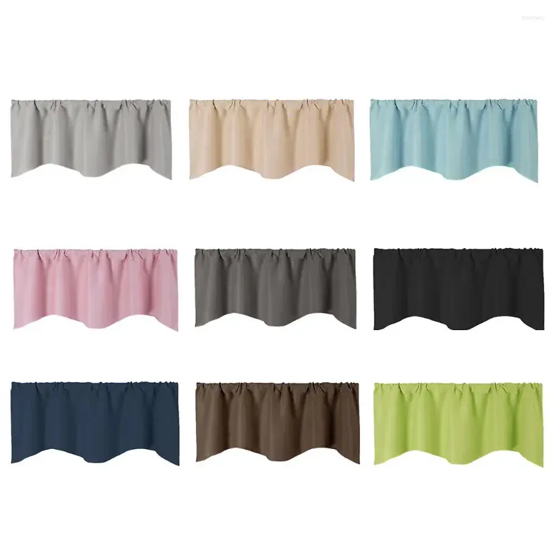 Curtain Solid Color Short Kitchen Window Valance Panel Read Made 51x18inch