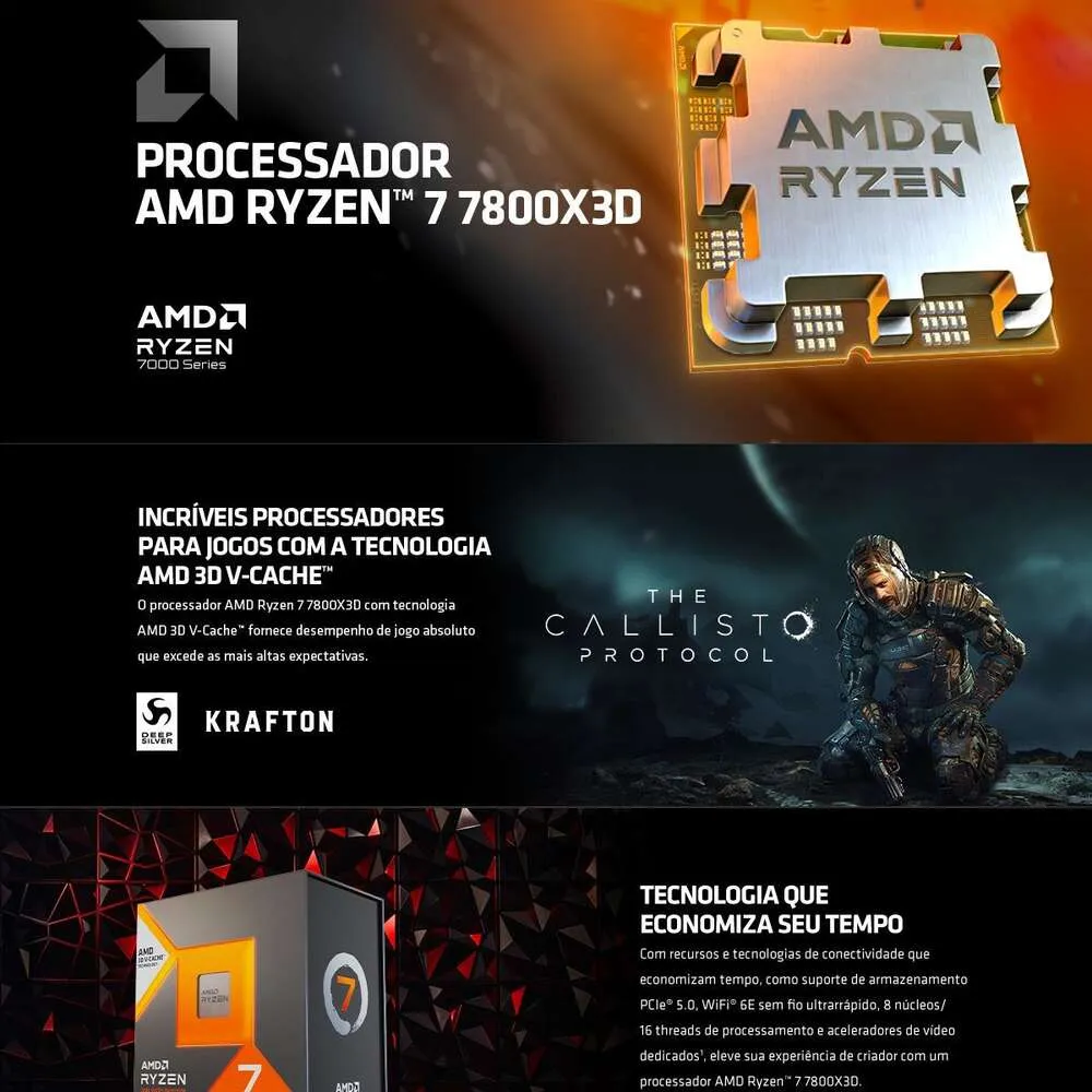✓ DHgate AMD RYZEN 7 7800X3D CPU 프로세서 |8코어 16스레드 5NM |소켓 AM5 |96M 게임 캐시 |팬  없이 | 인기 CPU
