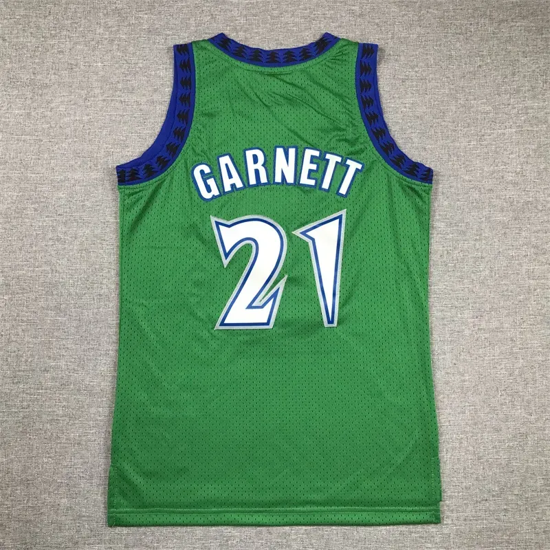 Custom Retro Basketball Jerseys kids''Minnesota''Timberwolves''21 Kevin Garnett Mitchell Ness Stitched Jersey men Mesh Hardwoods Classics Vintage vest Top Quality