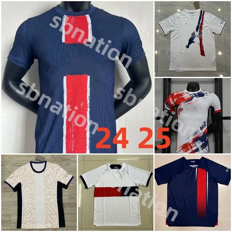 2024 2025 maillot de foot MBAPPE maglie da calcio KOLO MUANI O.Dembele ASENSIO HAKIMI Ugarte maglia da calcio 24 25 hommes enfants UOMINI bambini KIT LEE KANG IN terza distanza