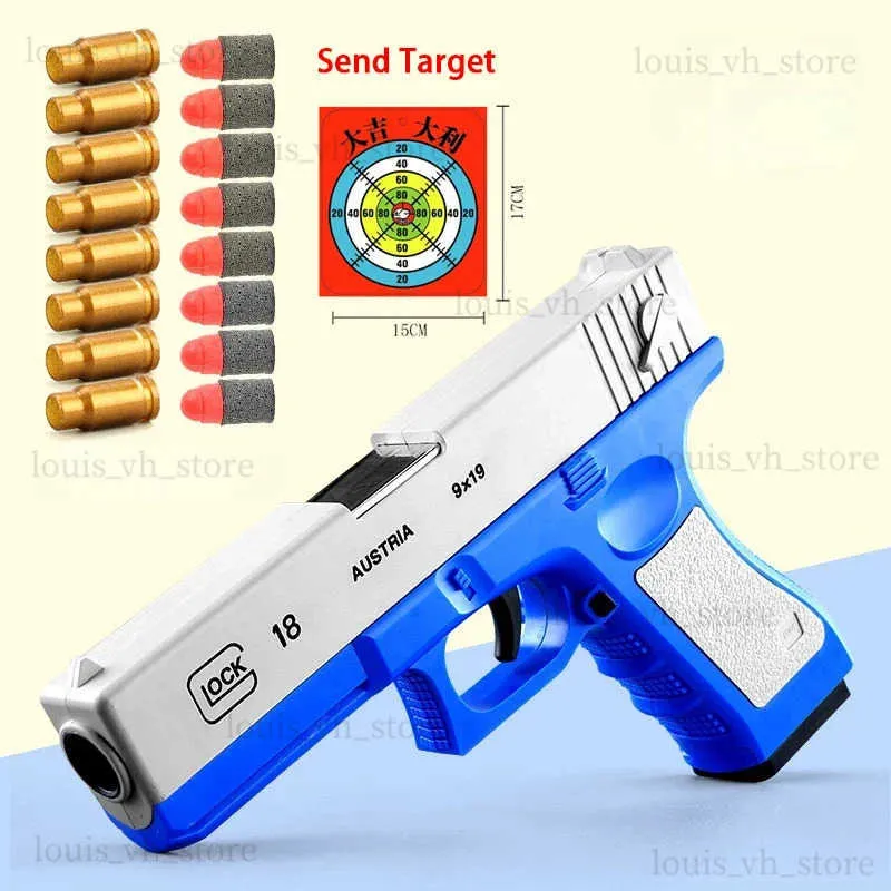 Pistola Giocattoli Shell Lancio Pistola Giocattoli EVA Proiettili morbidi Pistola M-1911 Modello di pistola Principianti Bambini Obiettivo Formazione Pistola Ragazzi Regali di compleanno T240309