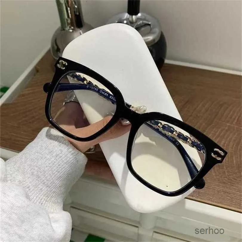 10% Off Sunglasses High Quality New Little Fragrance Eyeglass Popular on Net with the Same Pure Beauty God Tool Full Lens Display Thin Myopia Glasses Frame 0768