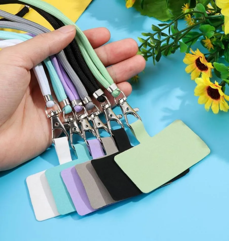 Universal Adjustable Phone Lanyard Antilost Lanyard Strap Detachable Colorful Neck Cord Phone Safety Tether Keychain Chain Rope6608746