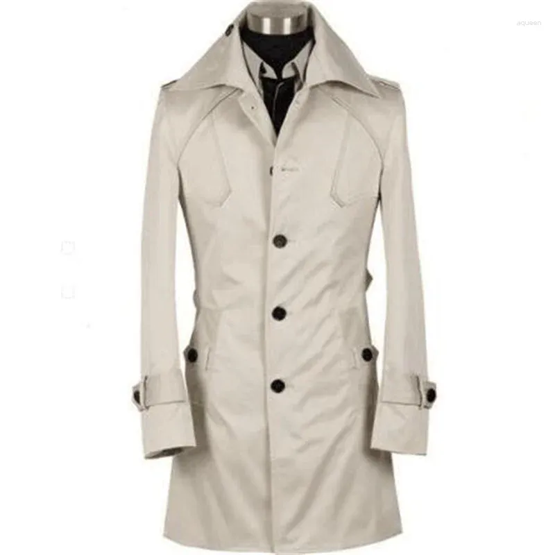 Trenchs pour hommes Vendez !Manteau court Slim de styliste pour hommes, pardessus à manches longues, vêtements d'extérieur d'affaires, noir, vin, rouge, Beige