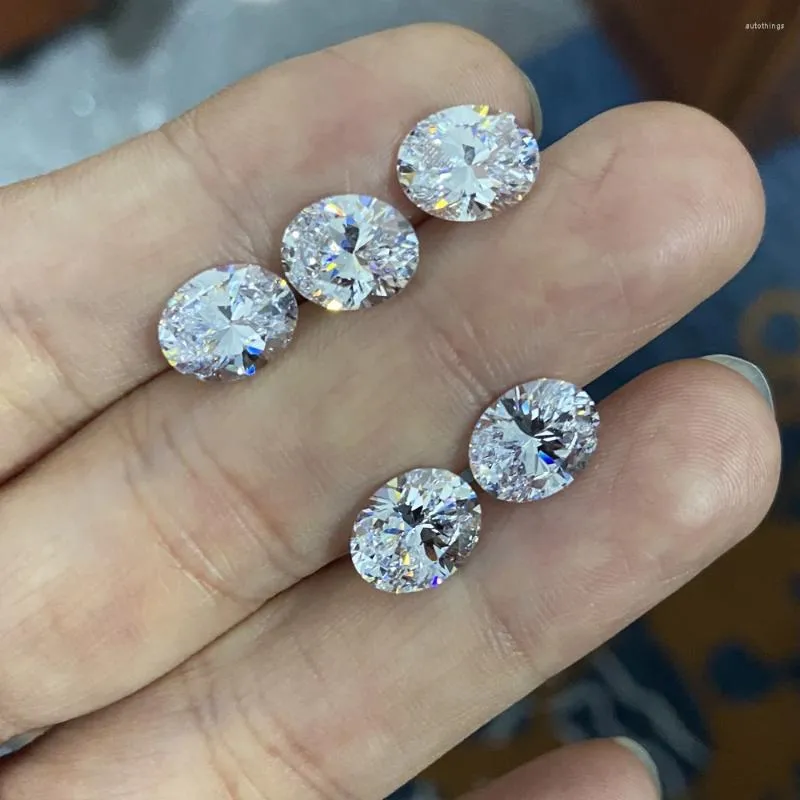 느슨한 다이아몬드 Meisidian 6a 품질 8x10mm 4 cts 타원형 컷 입방 입방 식 흰색 Cz 다이아몬드 가격 캐럿 당
