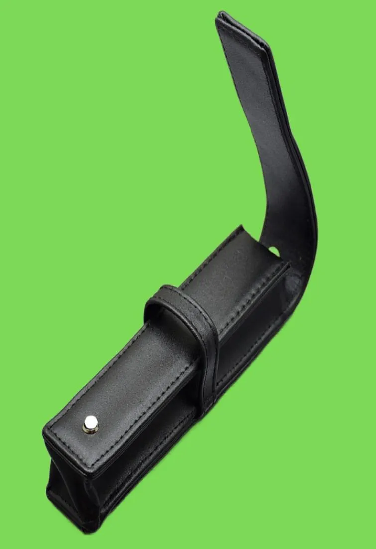 Высококачественная черная кожаная сумка для ручек, офисные канцелярские принадлежности, модный пенал для одной ручки5785705