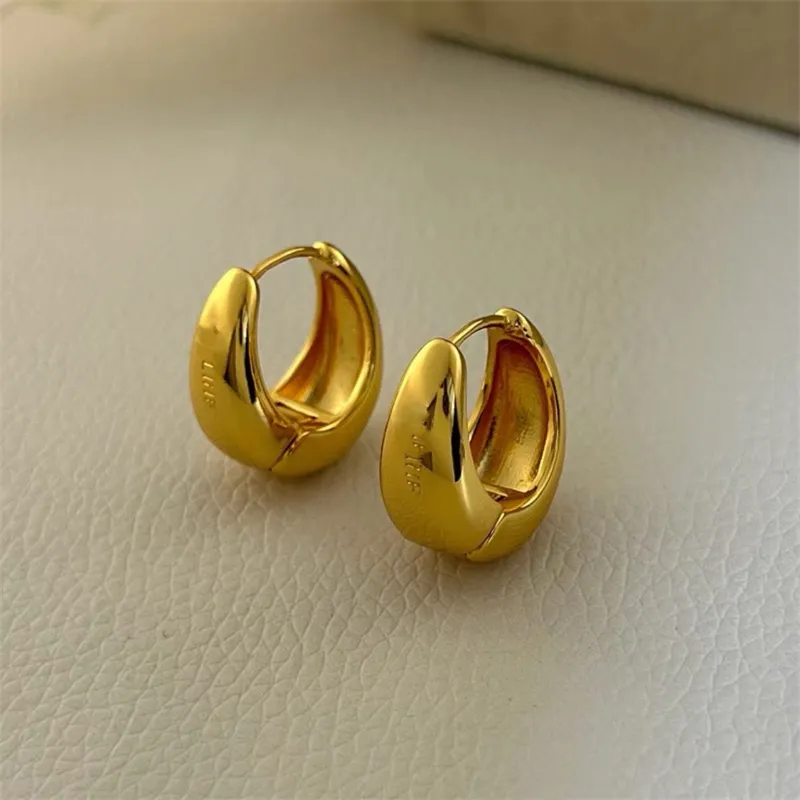 Designer plaqué argent boucles d'oreilles petit cercle boucles d'oreilles de mode vintage pour les femmes boucles d'oreilles à la mode pour les filles dame cadeau de fiançailles 2024 zl137 F4